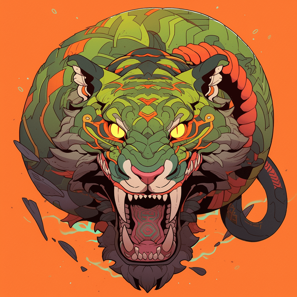 虎頭蛇尾 tiger head snake body chinese proverb chinese idiom Chengyu