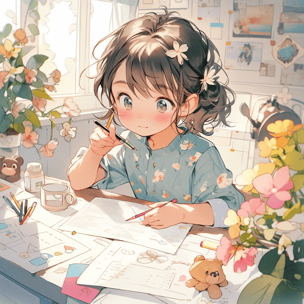 Intermediate Chinese Reading Practice — Drawing a girl drawing a picture